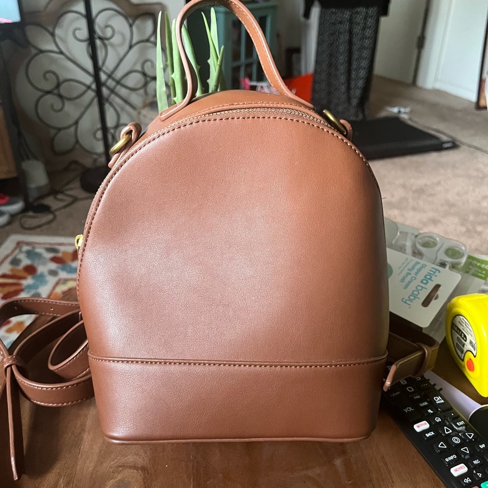 Levenger Small Leather Backpack - image 1